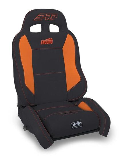 PRP Seats PRP EnduroCrawl Reclining Suspension Seat - Black/Orange Vinyl - Passenger A9001045-201-207 A9001045-201-207 Photo - Primary