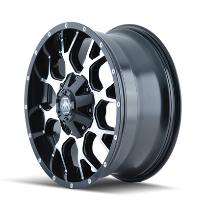 Mayhem 8015 Warrior 18x9 / 5x150 BP / 18mm Offset / 110mm Hub Black/Machined Face Wheel 8015-8997B18 8015-8997B18 Photo - Primary