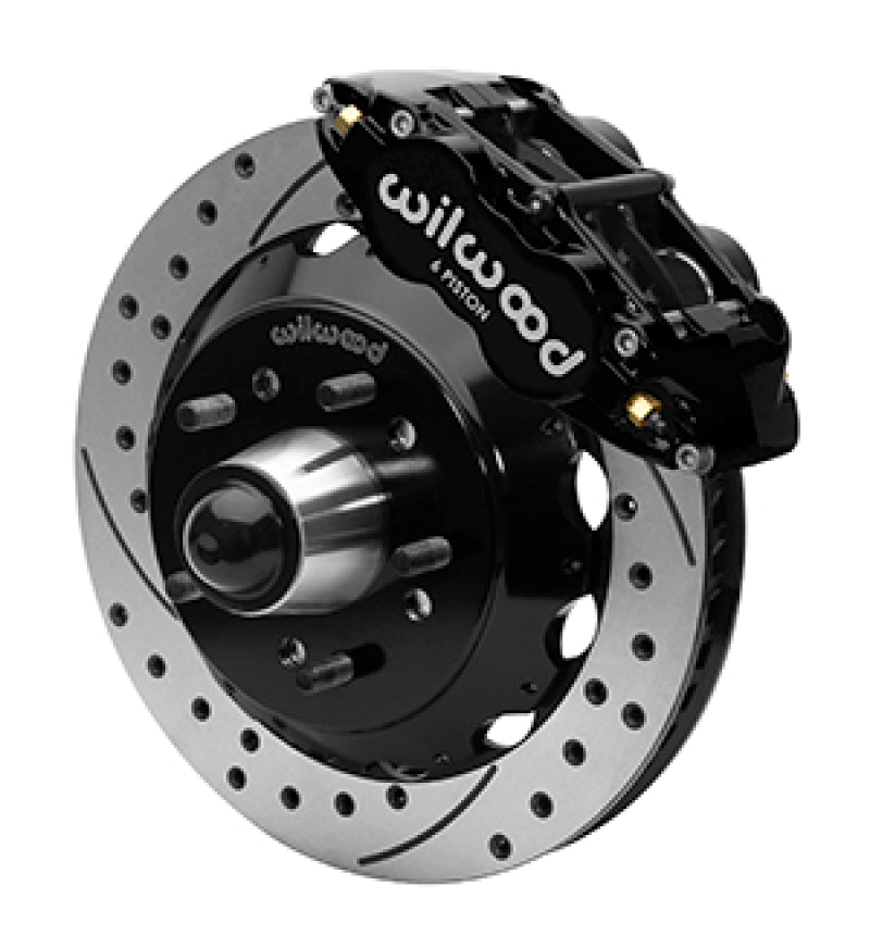 Wilwood Superlite 6R Front Brake Kit for 63-87 Chevy C10 Prospindle 13.06 in Diameter Black Calipers 140-15941-D