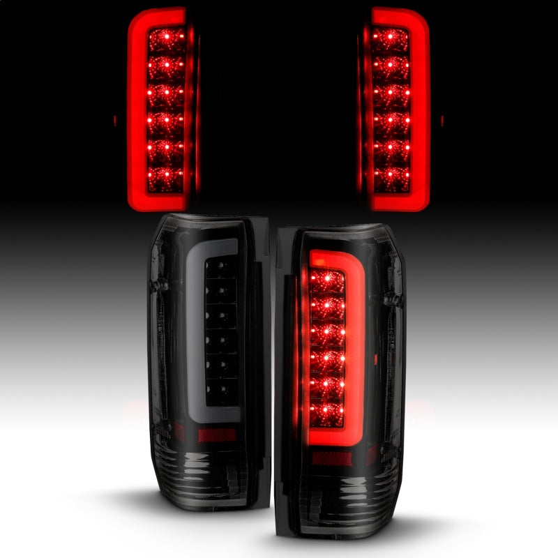 ANZO 1987-1996 Ford F-150 LED Taillights Black Housing Smoke Lens (Pair) 311351 311351 Photo - Unmounted