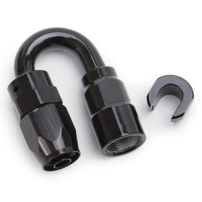 Russell Performance 5/16in SAE Quick Disc Female to -6 Hose Black 180 Degree Hose End 611283 611283 Photo - Unmounted