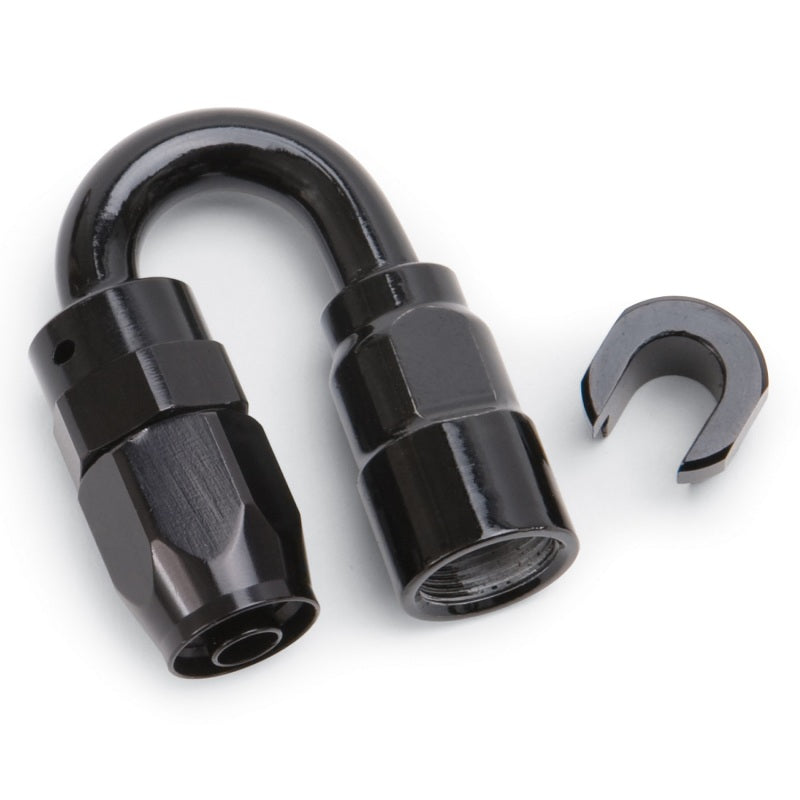 Russell Performance 5/16in SAE Quick Disc Female to -6 Hose Black 180 Degree Hose End 611283 611283 Photo - Unmounted