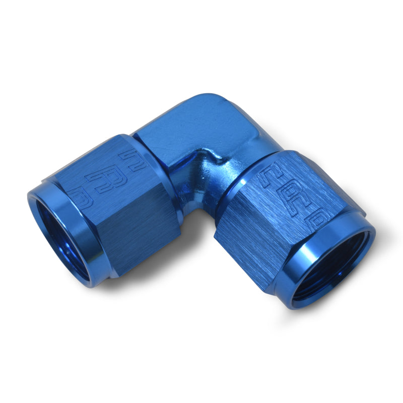 Russell 90° Female AN To Female AN Low Profile (Blue Finish) 614503 Photo - out of package
