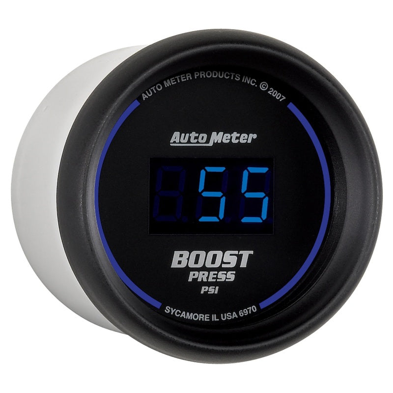 Autometer Gauge, Boost, 2 1/16", 60PSI, Digital, Black Dial w/ Blue Led 6970 User 3
