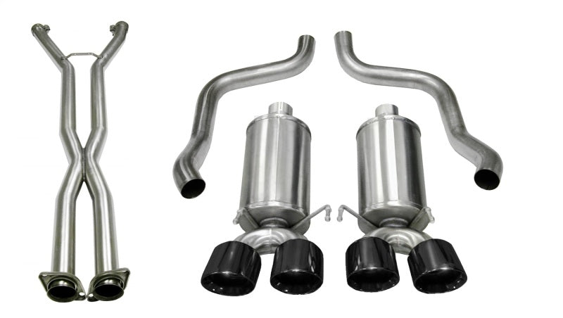 Corsa Performance 2.5" Dual Rear Exit Cat-Back Exhaust System with Twin 3.5" Tips 14470CBBLK Photo - Primary