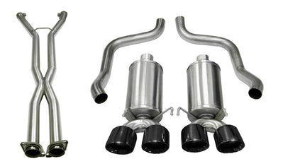 Corsa Performance 2.5" Dual Rear Exit Cat-Back Exhaust System with Twin 3.5" Tips 14470CBBLK Photo - Primary
