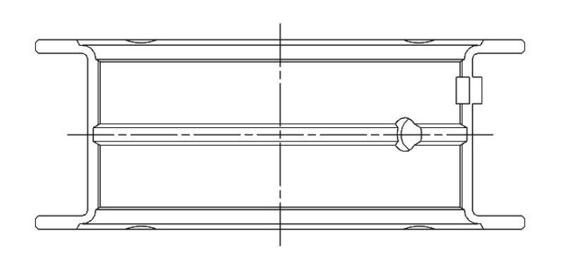 ACL Race Series Main Bearings Nissan 4 CA18/CA20 Race Series Size: STD 5M1633HX-STD Technical Drawing