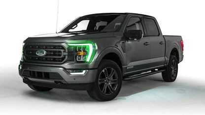 ORACLE Lighting Oracle 21-22 Ford F-150 ColorSHIFT RGB+W Headlight DRL Upgrade Kit w/ RF Controller 1460-330 1460-330 Photo - Mounted
