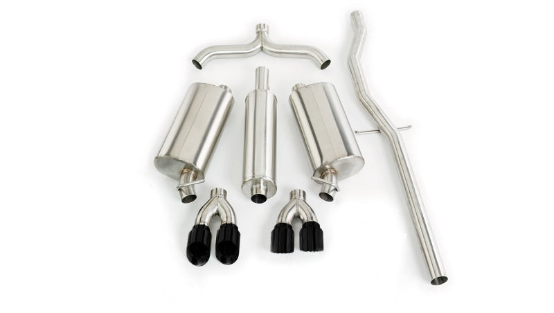 Corsa 98-03 Cadillac Seville 4.6L 2.5in Cat-Back Dual Rear w Twin 35in Black Pro-Series Tips 14150BLK 14150BLK Photo - Primary