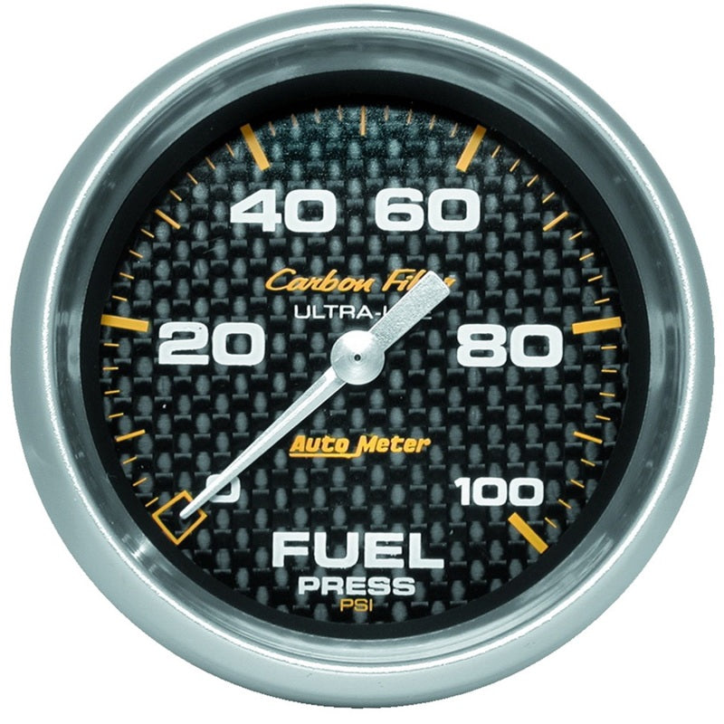 Autometer Carbon Fiber 2 5/8in 0-100 PSI Digital Stepper Motor Fuel Press Gauge 4863 4863 Photo - Primary
