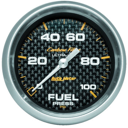 Autometer Carbon Fiber 2 5/8in 0-100 PSI Digital Stepper Motor Fuel Press Gauge 4863 4863 Photo - Primary