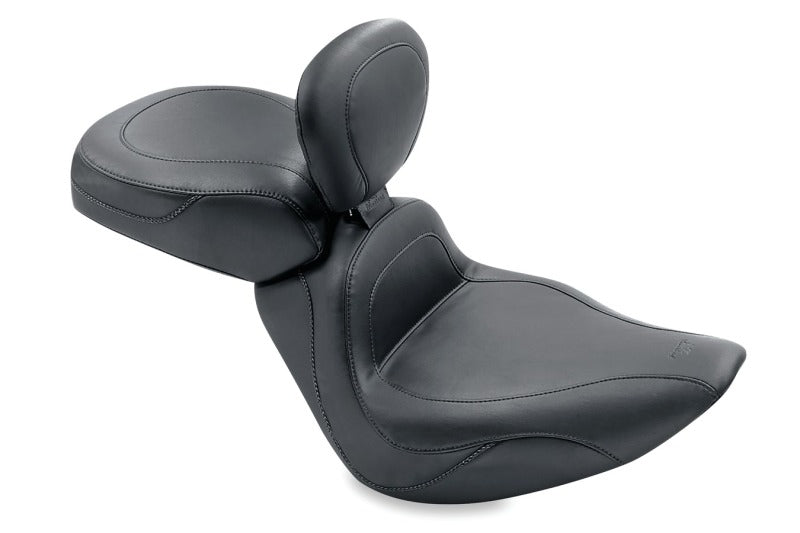 Mustang Motorcycle Mustang 00-15 Harley Softail Standard Rear Tire Sport Touring Solo Seat w/Driver Backrest - Black 79491 79491 Photo - Primary