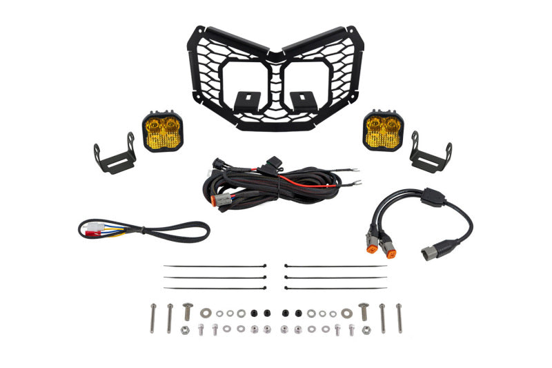Diode Dynamics 17-24 Can-Am Maverick X3 Stage Series LED Grille Kit - Pro Yellow Combo DD7883 DD7883 Photo - Primary
