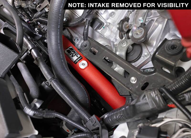 K&N Engineering K&N 23-24 Toyota GR Corolla L3 1.6L Charge Pipe Kit - Wrinkle Red 77-1018TWR 77-1018TWR Photo - Mounted
