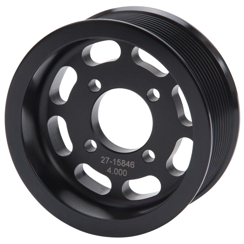 Edelbrock Pulley, Supercharger, Enforcer, 10 Rib, 4" Black 15846 Photo - Primary