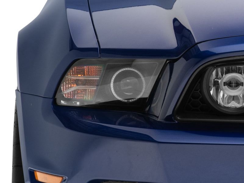 Raxiom 13-14 Ford Mustang LED Halo Projector Headlights- Black Housing (Clear Lens) 408997 408997 Photo - Close Up