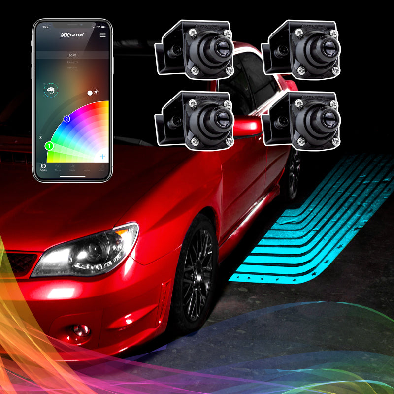 XKGLOW XK Glow Curb FX Bluetooth XKchrome App Waterproof LED Projector Welcome Light Angel Wing Style 4pc XK-CFX-ADV-WING XK-CFX-ADV-WING User 1