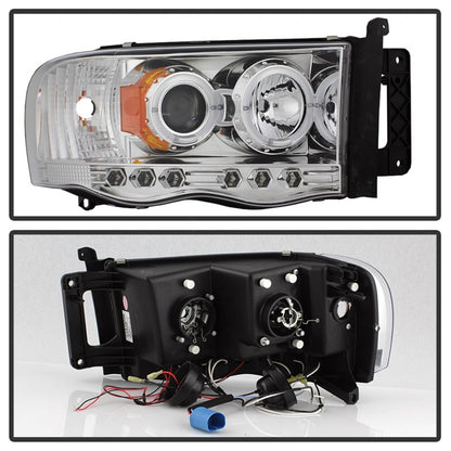 Spyder Dodge Ram 1500 02-05/Ram 2500 03-05 Projector Headlights LED Halo LED Chrm PRO-YD-DR02-HL-C 5009982 5009982 Photo - Unmounted