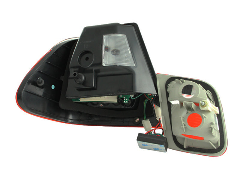 Anzo 2002-2005 BMW 3 Series E46 LED Taillights Red/Clear 321096 Photo - Unmounted