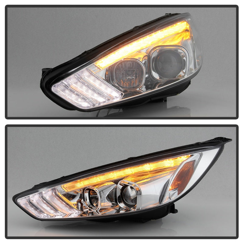 Spyder 15-18 Ford Focus Projector Headlights - Seq Turn Light Bar - Chrome PRO-YD-FF15-LBSEQ-C 5086457 5086457 Photo - Unmounted
