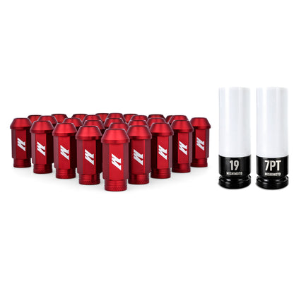 Mishimoto Aluminum Locking Lug Nuts M12x1.5 27pc Set Red MMLG-15-27LRD MMLG-15-27LRD Photo - Primary