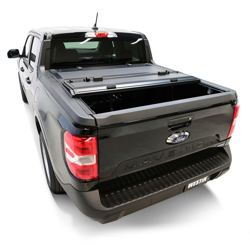 Westin 22-23 Ford Maverick 4WD 4ft. 6in. Bed Hard Tri-Fold Tonneau Cover - Black 19-44795 19-44795 Photo - Mounted
