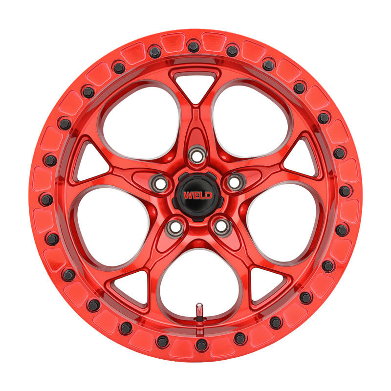 Weld Off-Road W906 17X9 Ledge Beadlock 5X127 ET-12 BS4.50 Candy Red / Red Ring 71.5 W90679075450 W90679075450 Photo - Primary