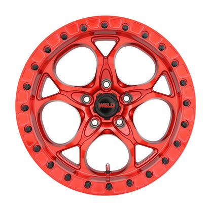 Weld Off-Road W906 17X9 Ledge Beadlock 5X127 ET-12 BS4.50 Candy Red / Red Ring 71.5 W90679075450 W90679075450 Photo - Primary