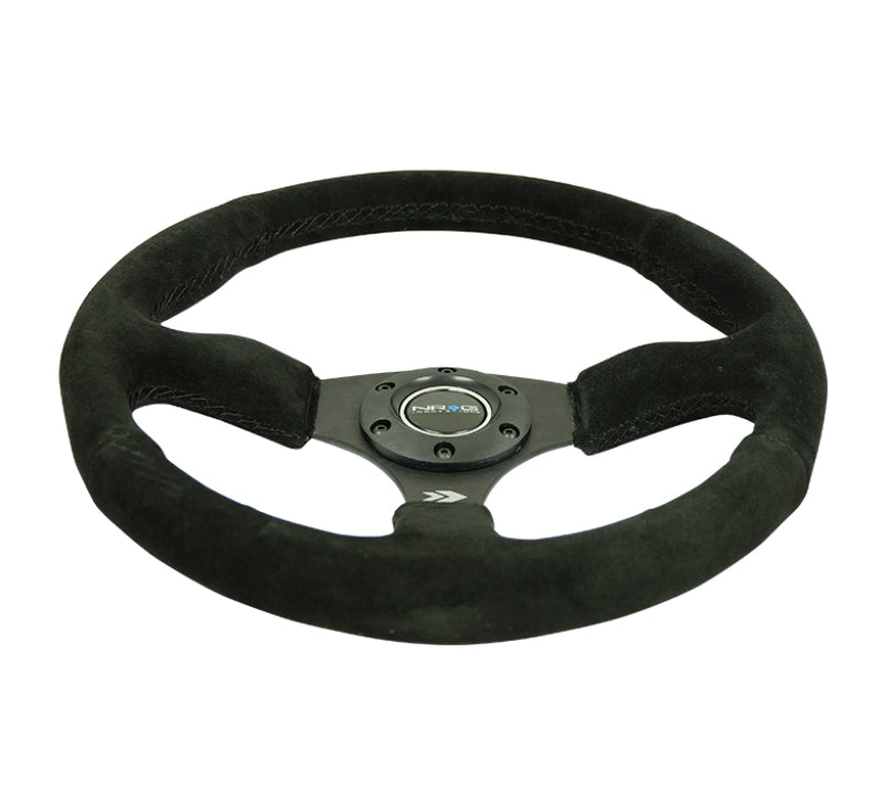 NRG Reinforced Steering Wheel- 350mm Sport Suede Racing (2.5" Deep) Com. RST-023MB-S Photo - Primary