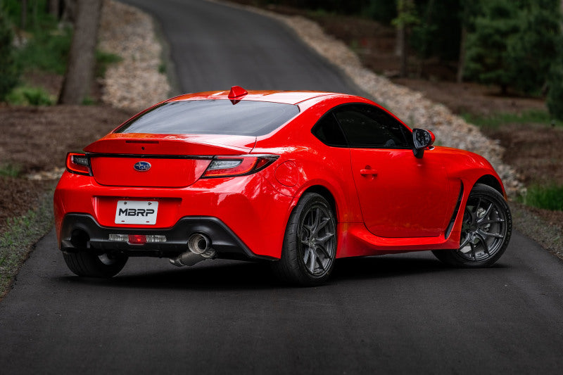 MBRP 12-22 BRZ 17-22 GR86 13-16  FR-S Aluminized Steel 3in Cat-Back-Single Rear Exit S4806AL S4806AL Photo - lifestyle view