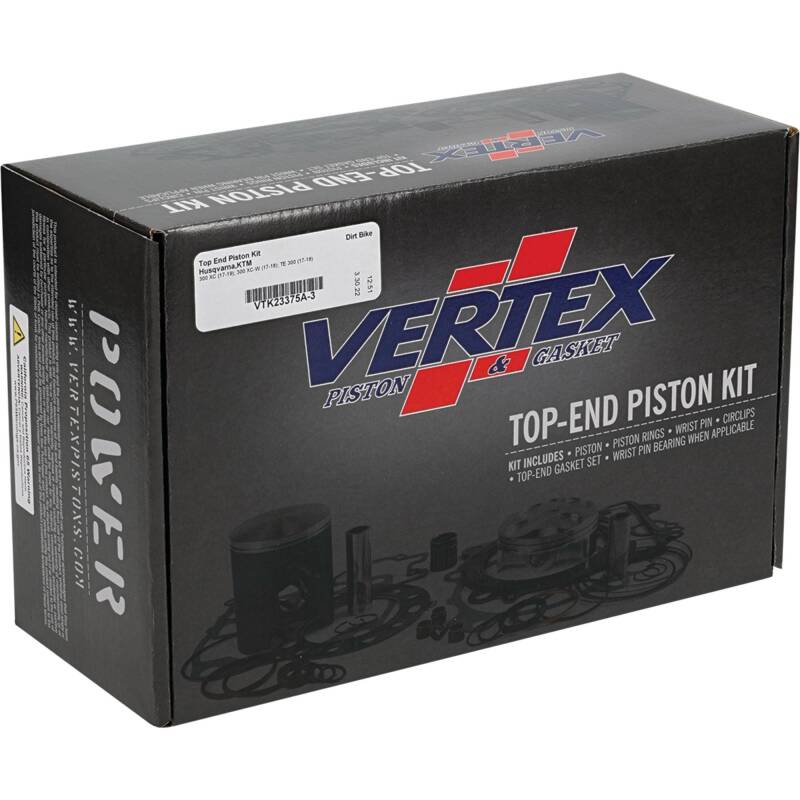 Vertex Pistons Vertex Piston 17-19 KTM 300 XC 300cc Top End Piston Kit VTK23375A-3 VTK23375A-3 Photo - Primary