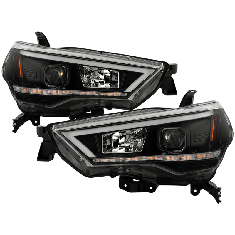 SPYDER 14-20 Toyota 4Runner Projector Headlights w/Seq. LED Turn Sig. LED White Light Bar Park Light 5088154 5088154 Photo - Primary