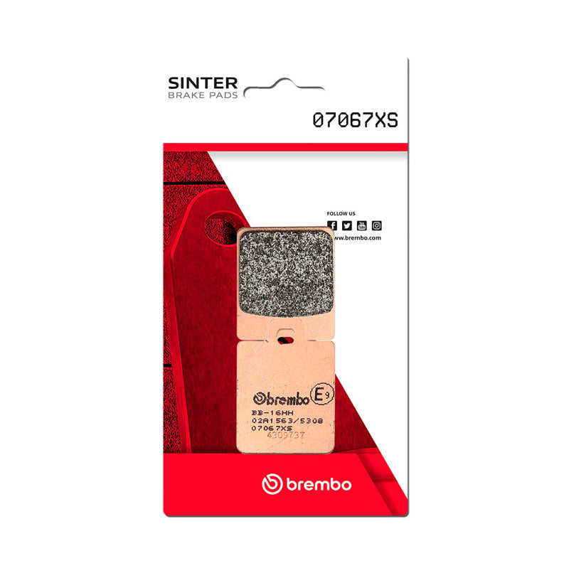 Brembo OE 08-17 Gilera RC Fuoco ie 500cc/06-10 Piaggio Vespa LX 60 250cc Sinter Brake Pad - Front 07067XS 07067XS User 1