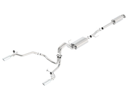 Borla 15-16 Ford F-150 3.5L EcoBoost Ext. Cab Std. Bed Catback Exhaust S-Type Single Split Rear Exit 140615 140615 Photo - Primary