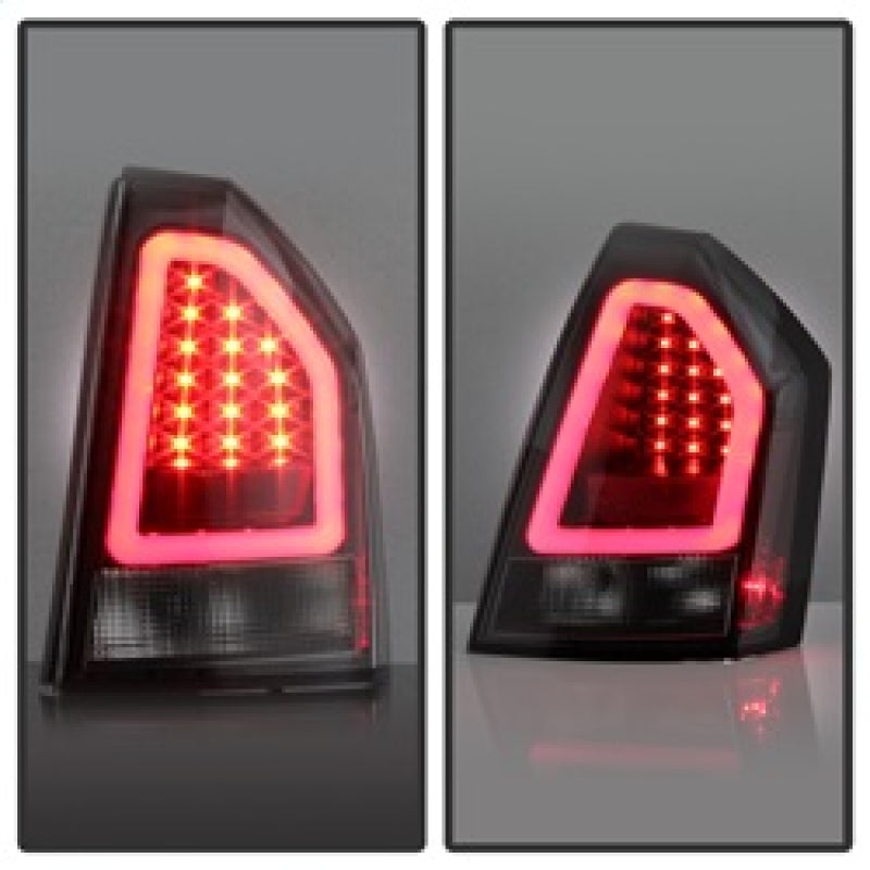 Spyder Chrysler 300 05-07 V2 Light Bar LED Tail Lights - Black ALT-YD-CHR305V2-LED-BK 5083326 5083326 Photo - Unmounted