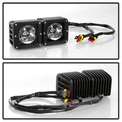 Spyder Dodge Ram 2013-2018 1500 Only Full LED Fog Lights W/Bracket and Universial Switch- Clear 9045424 9045424 User 2