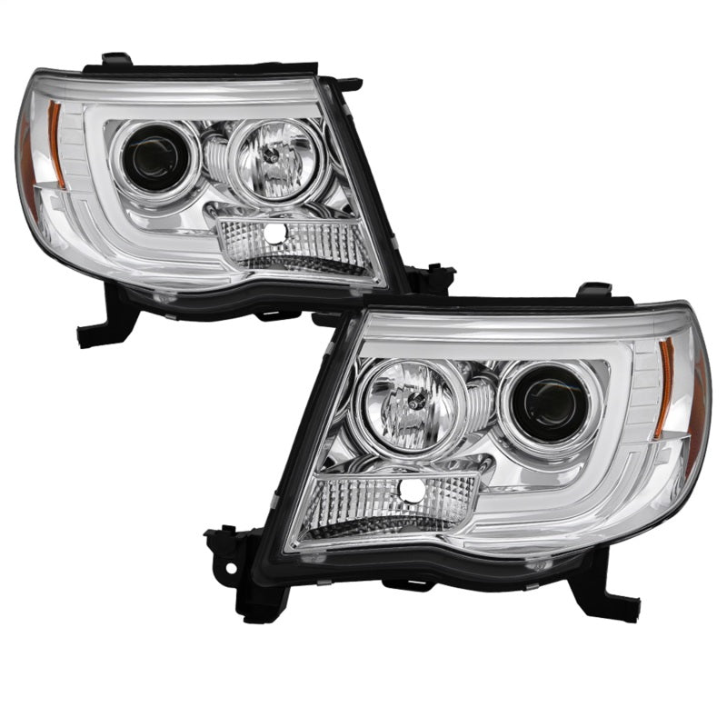 Spyder Toyota Tacoma 05-11 Projector Headlights - Light Bar DRL - Chrome PRO-YD-TT05V2-LB-C 5084668 5084668 Photo - Primary