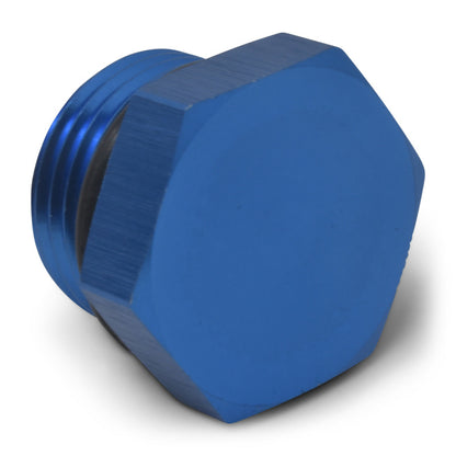 Russell -8 AN Straight Thread Plug Adapter (Blue Finish) 660280 Photo - out of package