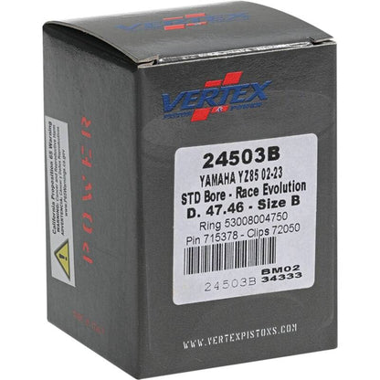 Vertex Pistons Vertex Piston 02-24 Yamaha YZ 85 85cc Cast Race Evolution Piston Kit 24503B 24503B Photo - Primary