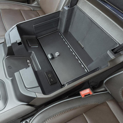 Tuffy Products Tuffy Console Safe W/ Keyed Lock For Chevrolet Silverado W/ Wireless Charging Pad Console 393-01 393-01 Photo - Close Up