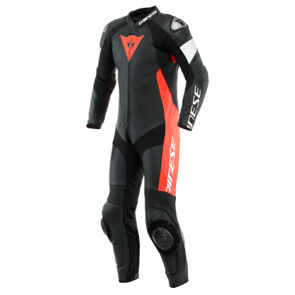 Dainese Tosa 1PC Leather Suit Perforated Black/Fluo-Red/White Size - 48 201513485-W12-48 201513485-W12-48 User 1