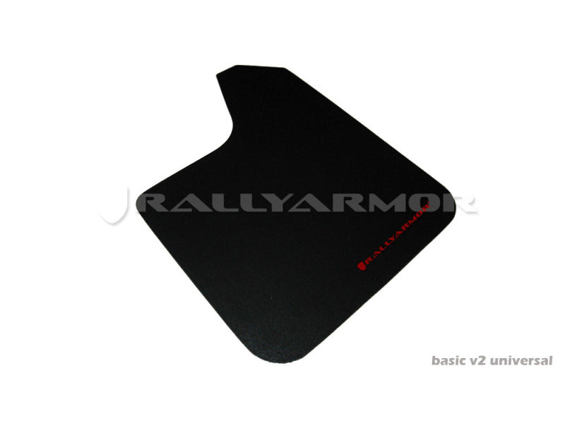 Rally Armor Universal Basic Mud Flap Red logo - Polyblend Plastic - Front and Rear MF12-BAS-RD Photo - Primary