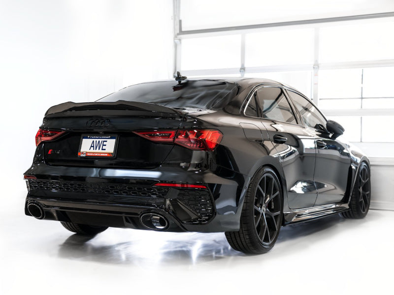 AWE Tuning Audi 22-23 8Y RS3 Cat-Back Track Edition Exhaust System - No Tips 3020-31389 3020-31389 Photo - Mounted