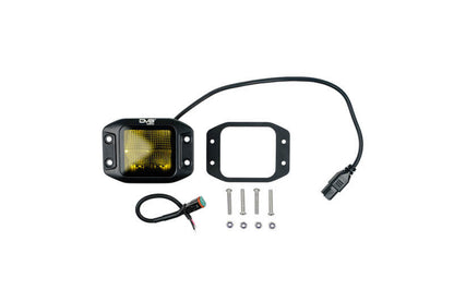 DV8 Offroad DV8 3-Inch Elite Series LED Amber Flush Mount Pod Light BE3FMW40W-A BE3FMW40W-A Photo - Unmounted