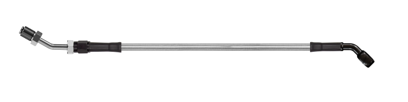 Goodridge 68in Universal Clutch Line w/Black Zinc Fittings & Clear Hose - 45Deg Banjo w/AN3 Fitting HD2045-1CB-CL68 HD2045-1CB-CL68 Photo - Primary