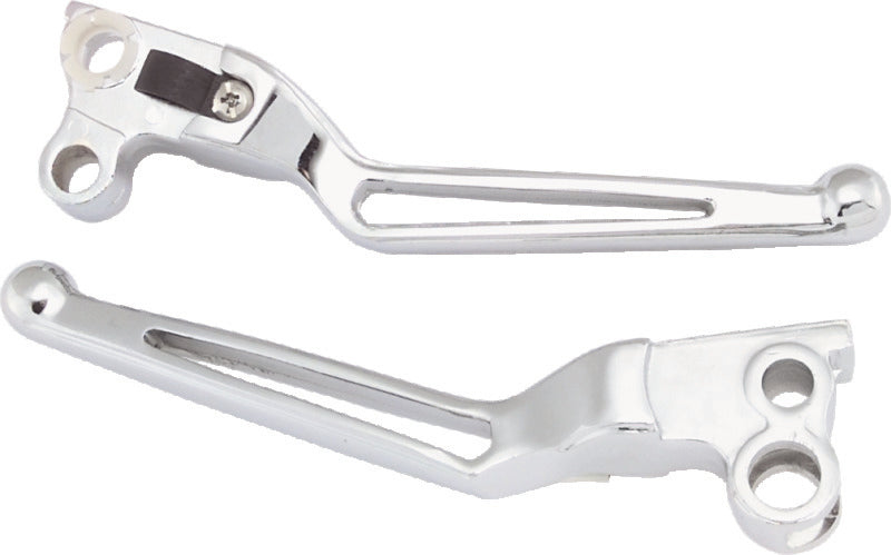 Bikers Choice 82-95 Big Twin & XL Chrome Custom Slotted Lever Set 491253 491253 Photo - Primary