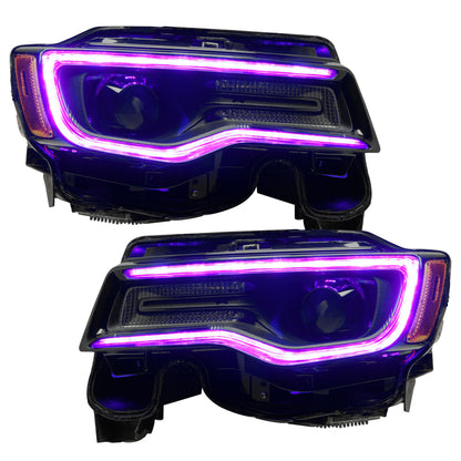 ORACLE Lighting Oracle 14-21 Jeep Grand Cherokee Dynamic Headlight DRL Upgrade Kit - ColorSHIFT - Dynamic 1284-332 1284-332 User 5