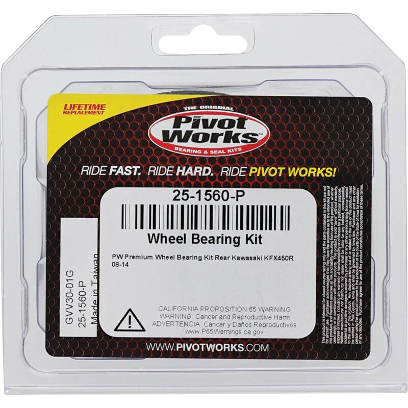 Pivot Works Kawasaki Wheel Bearing Kit Premium Bearings 25-1560-P 25-1560-P Photo - Primary