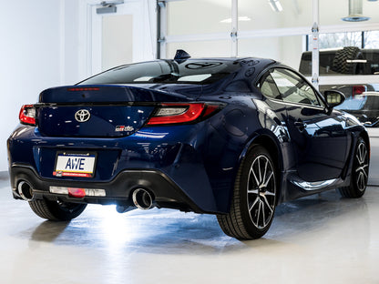 AWE Tuning AWE Subaru BRZ/ Toyota GR86/ Toyota 86 Track Edition Cat-Back Exhaust- Chrome Silver Tips 3020-32279 3020-32279 Photo - Mounted
