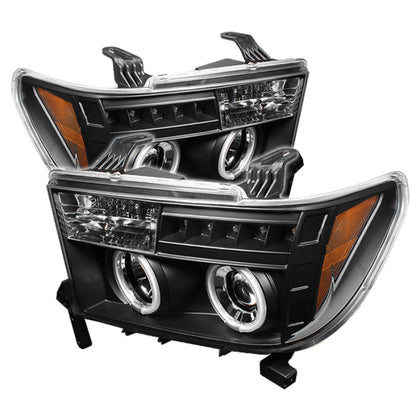 Spyder Toyota Tundra 07-13 Projector Headlights CCFL Halo LED Blk PRO-YD-TTU07-CCFL-BK 5030306 5030306 Photo - Primary